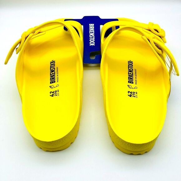 NWT Birkenstock ArizonaVibrant Unisex Sandals-Banana-42/270 Germany - Picture 3 of 10